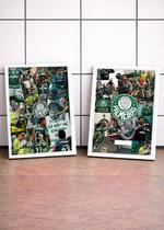 2 Quadros Palmeiras Legado Verdão C/ Vidro e Moldura Branca Tam:A4 2 Quadros Palmeiras Legado Verdão C/ Vidro e Moldura Branca Tam:A4
