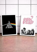 2 Quadros Pink Floyd Wall Scene C/ Vidro e Moldura Branca Tam:A4 2 Quadros Pink Floyd Wall Scene C/ Vidro e Moldura Branca Tam:A4