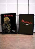 2 Quadros Racionais MCs Realidade C/ Vidro e Moldura Preto Tam:A4