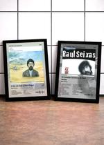 2 Quadros Raul Seixas+20Grand C/ Vidro, Moldura Preta Tam:A4 2 Quadros Raul Seixas+20Grand C/ Vidro, Moldura Preta Tam:A4