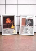 2 Quadros Raul Seixas+E- Col C/ Vidro, Moldura Branca Tam:A4 2 Quadros Raul Seixas+E- Col C/ Vidro, Moldura Branca Tam:A4