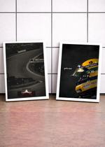 2 Quadros Senna Força e Honra C/ Vidro e Moldura Branca Tam:A4 2 Quadros Senna Força e Honra C/ Vidro e Moldura Branca Tam:A4
