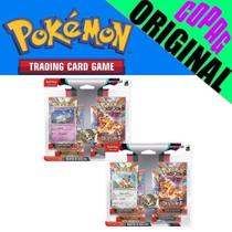 2 Quádruplo Pack Pokémon Escarlate e Violeta Obsidiana em Chamas Eevee e Houdstone Copag