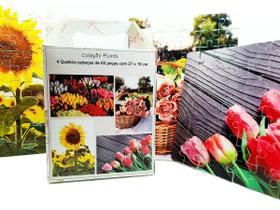 2 Quebra-Cabeça Cognitivo Reabilitação Idosos Flores 40 pc