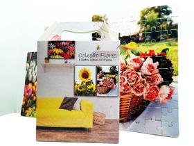 2 Quebra-Cabeça Reabilitação Idosos Flores 60 pc