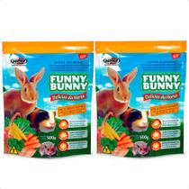 2 Ração Funny Bunny Delícias Da Horta Coelhos - 500 G 2 Ração Funny Bunny Delícias Da Horta Coelhos - 500 G