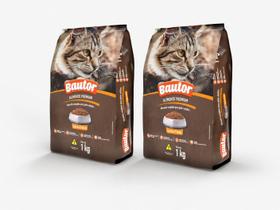2 Ração Para Gatos Adultos Bautor Premium Sabor Carne e Peixes 1kg 2 Ração Para Gatos Adultos Bautor Premium Sabor Carne e Peixes 1kg