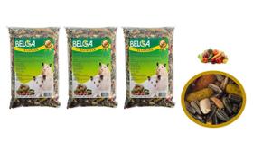 2 Rações Hamster, Gerbil, Topolino, Mercol / Twister 500G