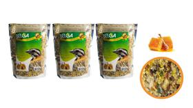 2 Rações / Pássaro Tico-Tico Tico Rei Cravinha Farinhada Mel 500g 2 Rações / Pássaro Tico-Tico Tico Rei Cravinha Farinhada Mel 500g