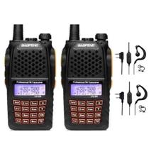 2 Rádio Walk Talk Comunicador Baofeng UV-6R Dual Band Uhf Vh