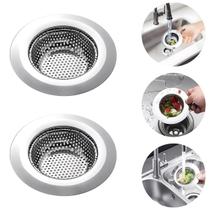 2 Ralinhos Cestinha Para Pia Da Cozinha Inox C/ Borda Ralo 9cm