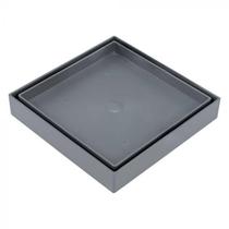 2 Ralos Oculto 15X15 Invisível Seca Piso Porcelanato Cinza