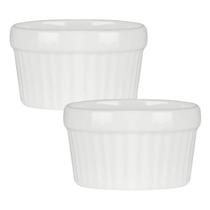 2 Ramekin de Porcelana Classic Branco 6cm x 4cm Lyor