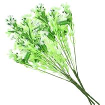 2 Ramos Decoração Arranjo Planta Artificial 5 Galhos Cada 36cm