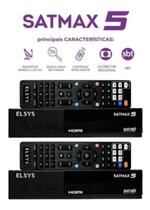 2 Receptores Digitais Fullhd Satmax 5 Banda C E Ku Etrs70 - Elsys