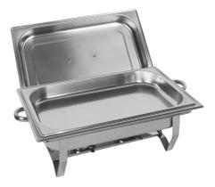 2 Rechaud Retangular 9 Litros Inox 1Cuba 1/1 X 65mm C Tampa