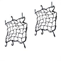 2 Redinha Elástica Aranha Bagageiro Moto Bike Fixação Capacete Mochila Transporte Seguro Ganchos Reforçados