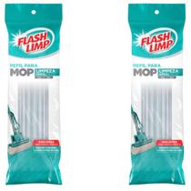 2 Refil Mop Sequito Limpeza Geral Plus Rodo Magico Flashlimp
