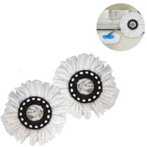 2 Refil Mops 360 Esfregão Giratório Spin Fit Balde 2 Refil Mops 360 Esfregão Giratório Spin Fit Balde