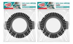 2 Refil Para Mop Giratório Fit Para Limpeza Pesada Piso Áspero