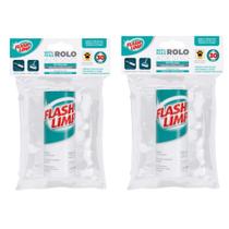 2 Refil Para Rolo Adesivo com 30 Folhas Flash Limp tira pelo