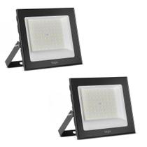 2 Refletor Led 100w Smd Prova D'água Ip66 Holofote 6500k