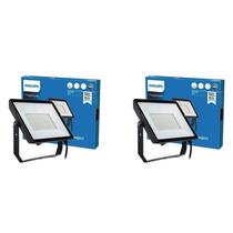 2 Refletor Led Philips 100w 6500k Fria Philips Bivolt IP65
