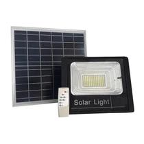 2 Refletor LED Solar 100w Energia Holofote Bateria Controle Remoto