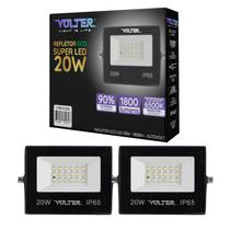 2 refletor led volter eco IP65 10w 6500k preto 900lm luz branco frio 2 refletor led volter eco IP65 10w 6500k preto 900lm luz branco frio