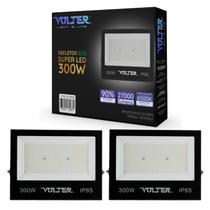 2 refletor led volter eco IP65 300w 6500k preto 27000lm luz branco frio 2 refletor led volter eco IP65 300w 6500k preto 27000lm luz branco frio