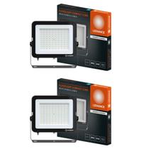 2 Refletores Compact Ledvance 4000k Ip65 200w Preto Bivolt 2 Refletores Compact Ledvance 4000k Ip65 200w Preto Bivolt