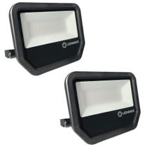 2 Refletores Floodlight Ledvance Preto 3000k 5500m 50w BIV IP65 Pfm