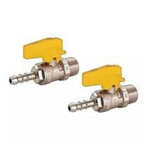 2 Registros Abre Fecha Gás Pex Reto 1/2 Macho Bico Mangueira 2 Registros Abre Fecha Gás Pex Reto 1/2 Macho Bico Mangueira