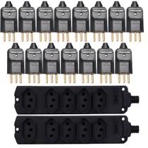 2 Régua 5 Tomadas 20a Múltipla + 15 Plug Macho Prensa Cabos 2 Régua 5 Tomadas 20a Múltipla + 15 Plug Macho Prensa Cabos
