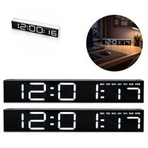 2 Relógios Digital Led de Mesa com Despertador30cm