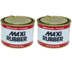 2 Removedor De Tinta Pastoso Maxi Rubber 500g