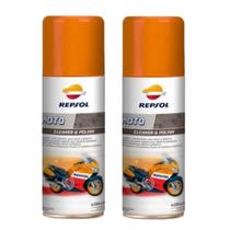 2 Repsol Moto Cleaner & Polish Limpeza A Seco 400ML