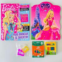 2 Revistas Infantil Ler E Colorir Barbie + Lápis Massinha - Ciranda Cultural e Alto Astral