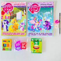 2 Revistas My Little Pony Colorir/atividades + lápis Massinha