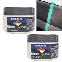 2 revitalizador cera de plasticos blend car renova parachoque