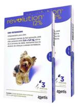 2 Revolution Antipulgas Cães Cão 2,6 A 5 Kg 6 Pipetas 12%