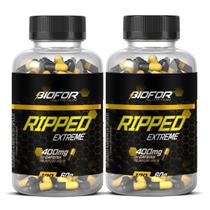 2 Ripped 120 Caps Cafeína 400mg Biofor Total 240 Cáps