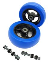 2 Roda Dianteira Aro 5 Soft Roll Azul Para Cadeira De Rodas