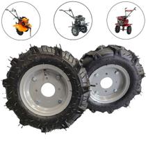 2 Rodas Completas Aro 8 Para Tratorito Motocultivador 4.00-8