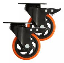 2 Rodas Giratória Rodizio Com Trava Rodinhas Reforçada 70mm 3 Polegadas Peso 300kg 2 Rodas Giratória Rodizio Com Trava Rodinhas Reforçada 70mm 3 Polegadas Peso 300kg