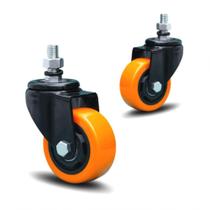 2 Rodizio 3 Pol Com Espiga Sem Freio Com Rolamento