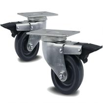 2 Rodizio 3" Pol. Placa Freio Pvc Glpf.312.bp.fp 2 Rodizio 3" Pol. Placa Freio Pvc Glpf.312.bp.fp