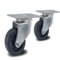 2 Rodizio 3 Pol. Pvc Com Placa Sem Freio Glp.312.bp.fp