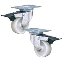 2 Rodizio Giratório 3 Pol. Roda Nylon Com Freio 150 Kg 2 Rodizio Giratório 3 Pol. Roda Nylon Com Freio 150 Kg