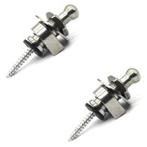 2 Roldana trava Straplock cromad guitarra violao MXP STLK050
